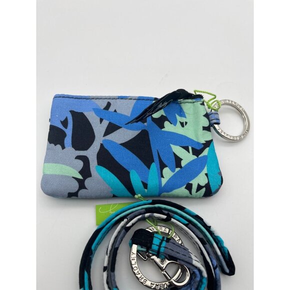 Vera Bradley Womens Zip ID Case & Lanyard Camofloral Key Ring & ID Clip 3294 - Picture 4 of 5
